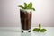 Chocolate mint drink in glass