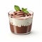 Chocolate Mint Mousse In Glass Vector Illustration