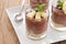 Chocolate Mousse with pineapple