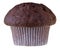 Chocolate muffin closeup Isolated