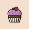 Chocolate muffin or cupcake