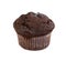 Chocolate muffin with liquid chocolate