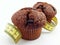 Chocolate muffins & measuring tape