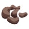 Chocolate nuts icon, isometric style