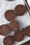 Chocolate palet breton cookies, chocolate sable cookies