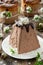 Chocolate  Paskha. Russian traditional Easter cottage cheese dessert