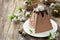 Chocolate  Paskha. Russian traditional Easter cottage cheese dessert