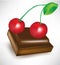 Chocolate piece with cherry