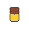 Chocolate pixel art icon isolated. 8 bit food sign. pixelated Symbol for mobile application