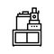 chocolate plant equipment line icon vector illustration