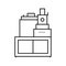 chocolate plant equipment line icon vector illustration