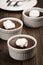 Chocolate Pot de Creme with Whipped Cream
