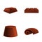 Chocolate product icons set cartoon vector. Chocolate piece and candy