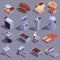 Chocolate Production Isometric Set