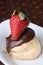 Chocolate Profiterol And Strawberry Dessert