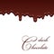 Chocolate seamless pattern. Drip dark chocolate isolated white background. Sweet melting food. Dripping brown liquid