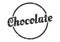 chocolate sign. chocolate round vintage stamp.