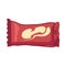 Chocolate snack bag icon, isolated vector illustration