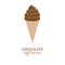 Chocolate soft serve ice cream vector illustration