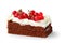 Chocolate sponge cake with red currant