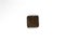 Chocolate square candy view from top close up on white background