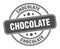 chocolate stamp. chocolate round grunge sign.