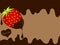 Chocolate and strawberry background