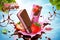 Chocolate strawberry ice cream ads