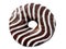 chocolate striped donut, isolate on white background