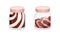 Chocolate Sweet Paste for Spreading on Bread and Toast Vector Set