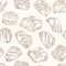 Chocolate sweets pattern sketch