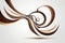 Chocolate swirl background with copy space