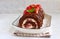 Chocolate Swiss roll cake