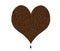 Chocolate Valentine Heart on White
