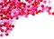 Chocolate Valentine\'s candy coated in pink, red and white