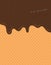 Chocolate Wafer Cream Melted on Wafer Background : Vector Illustration - Vector