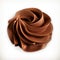 Chocolate whipped cream, vector icon