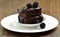 Chocolate zucchini cake with chocolate ganash