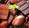 Chocolates background. Praline chocolate