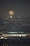 Chofu fireworks display visible from Yokohama Landmark Tower