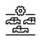 choice of car body type line icon vector illustration