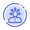 Choice, Choosing, Criticism, Human, Person Blue Dotted Line Line Icon