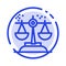 Choice, Conclusion, Court, Judgment, Law Blue Dotted Line Line Icon