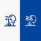 Choice, Court, Human, Judgment, Law Line and Glyph Solid icon Blue banner Line and Glyph Solid icon Blue banner
