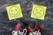 Choice - Happy Smileys or Unhappy. Sneakers before choosing