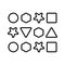 Choices, diversification, diversity line icon. Outline vector