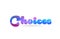 choices pink blue color word text logo icon