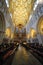 Choir stalls and organ in English cathedral