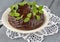 Chokolate cake with mint