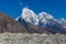 Cholatse peak in Nepal trek trekking route
